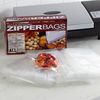  Food Sealers VacMaster 1 Pint Zipper Food Saver Bags   100 Count