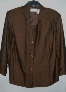 PC Elisabeth Liz Claiborne Jacket Top Pant Outfit Suit Size 20 1x