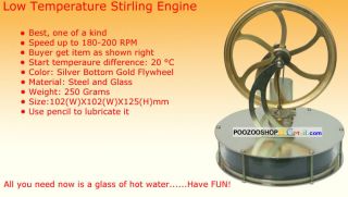 New Low Temperature Stirling Engine  Niedertemperatur
