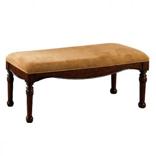 Halton Fabric and Wooden Decorative Backless Bench