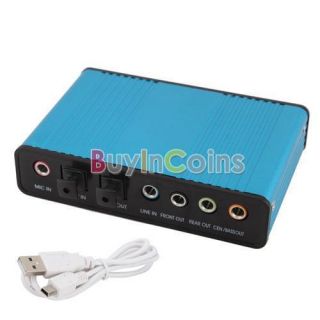 USB 6 Channel 5 1 External Audio Sound Card s PDIF