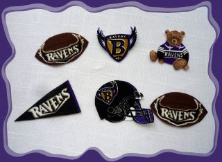 Baltimore Ravens NFL Fabric Iron on Appliques 6pc