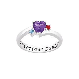 106 9776 my precious daughter sterling silver birthstone ring note