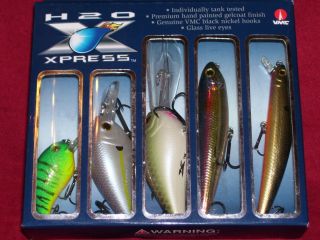 H2O Xpress 5 Piece Pros Edge Kit Bass Fishing Lures New