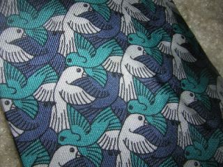 Boxelder Company The Art of M C Escher Birds Mens 100$ Silk Tie 56