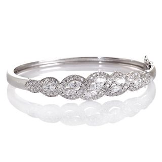 Victoria Wieck 3.73ct Absolute™ Marquise and Pavé Bangle Bracelet