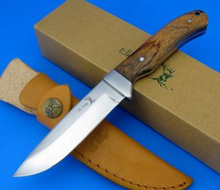 Elk Ridge Knives Mirror Polished Fixed Blade Hunting Knife Finger