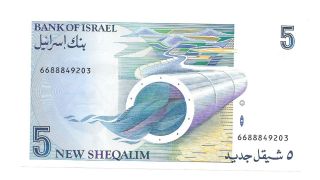 Israel 5 Sheqalim 1987 P 52B UNC Crisp Levi Eshkol