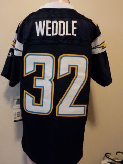 Reebok NFL Chargers Eric Weddle Youth Sewn Jersey L