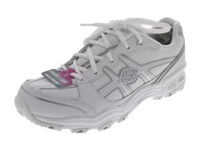 Skechers New Fairplay White Leather Signature Colorblock Athletic