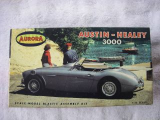 VINTAGE AURORA AUSTIN HEALY 3000 MODEL KIT 1961 UNBUILT NICE BOX