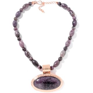 Jay King Purple Paradise Copper Pendant and Beaded Necklace