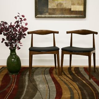 Sonore Solid Wood Mid Century Style Accent Dining Chair Set of 2 at