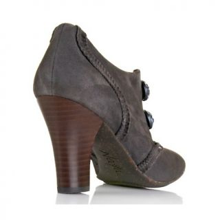 120 424 naya leather shootie with suede ruffle and button trim rating