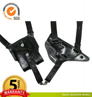 Falco Leather Shoulder Holster System With Double Mag Pouch   it. 42