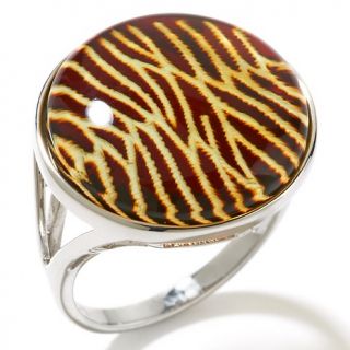 131 173 age of amber age of amber zebra amber intaglio sterling silver