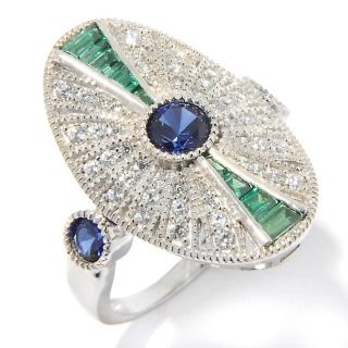 131 968 absolute 1 43ct created sapphire oval shield ring note