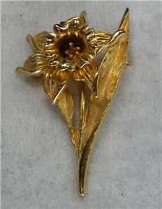 Faux Gold Floral Brooch from TVs The Golden Girls