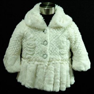 W101 L 7D Fall Winter Faux Fur Chirstmas Wedding Party Girl Coat