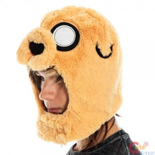 CN Adventure Time Jake Plush Hat Beanie Face Cover Mascot 6