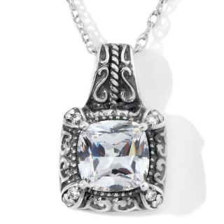 137 872 absolute 1 83ct cushion cut oxidized scroll pendant with 18