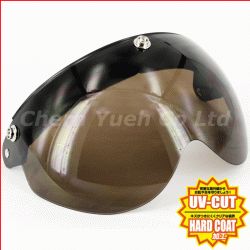 Snap Shield Visor Face Mask UV Smoke Lens for Open Face Helmet Ruby