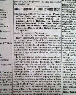 Rebel Cavalry Falmouth VA Civil War 1863 Old Newspaper