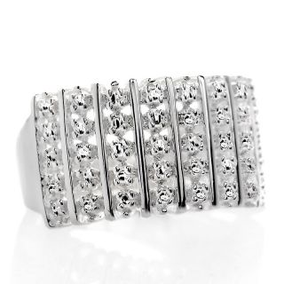 Sterling Silver Diamond Accent Multi Row Band Ring