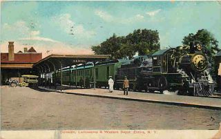 Elmira New York 1910 Delaware Lackawanna Western Railroad Depot