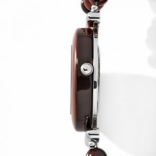 Gem Essence™ Gemstone Case 3 Row Beaded Stretch Watch