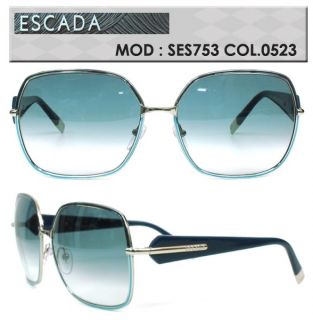 EyezoneCo ESCADA Sunglasses SES753 Col 0523 Silver Navy Combi Sunglass
