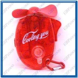 Mini Portable Water Mist Spray Cooling Cool Fan Red