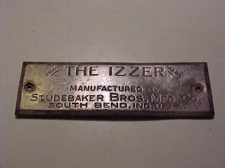 Neat Old Name Plate The Izzer Studebaker Bros Wagon Buggy