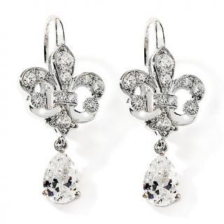 Jewelry Earrings Drop Xavier 1.34ct Absolute™ Fleur de Lis Drop