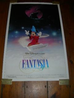 fantasia 50th anniversary 1990 movie poster 27 x 41 original double