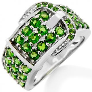 137 225 2 05ct chrome diopside sterling silver buckle ring note