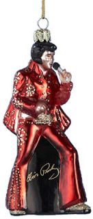 Elvis Presley Signature Red Jumpsuit Christmas Ornament