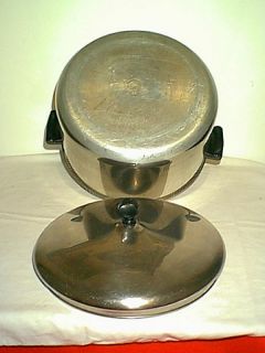Vintage Farberware Large 8 Qt Stainless Steel Aluminum Clad Stock Pot