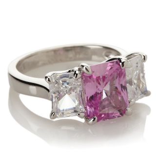 Daniel K 5ct Absolute™ and Created Pink Sapphire 3 Stone U Gallery