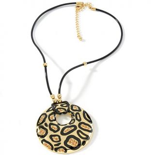 151 305 serena williams luxe leopard circle necklace note customer