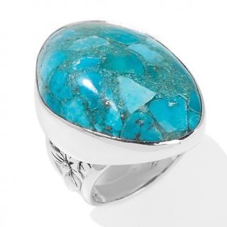 153 245 sajen turquoise mosaic sterling silver ring note customer pick