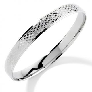 Michael Anthony Jewelry® Stainless Steel Textured Slip On Bangle