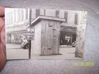 Real Photo Card 1937 Flood Evansville in Mens Toilet