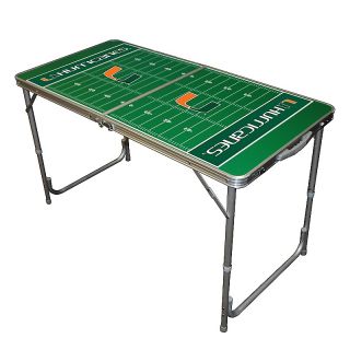163 448 ncaa 2 x 4 tailgate table by wild sales u of miami rating be