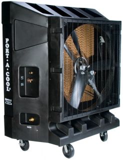 portable evaporative cooler fan 48 inch 2 speed 1 hp motor blade