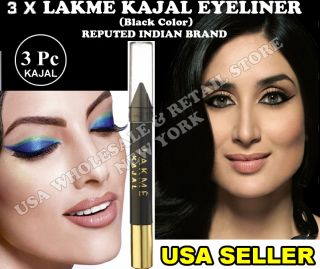  Lakme Kajal Eyeliner Black Color Famous Indian Brand USA Seller