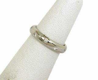 Tiffany Co Etoile Platinum Diamonds Band Ring Size 7 1 4 Retail $2 450