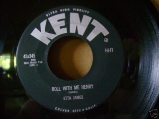 Mint M 45 Etta James Roll with Me Henry Good Rockin Daddy Kent Hear It