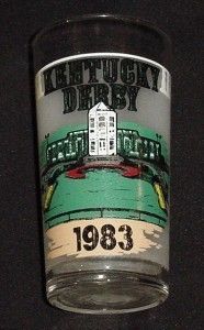 1983 Official Kentucky Derby Glass at Churchill Downs Beautiful
