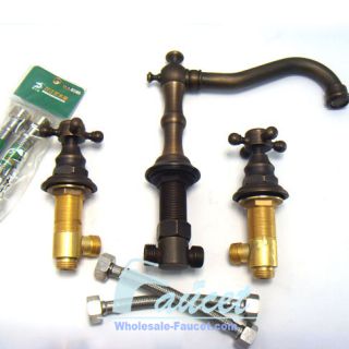 Classic Widespread Antique Brass Bathroom Faucets 6021F
